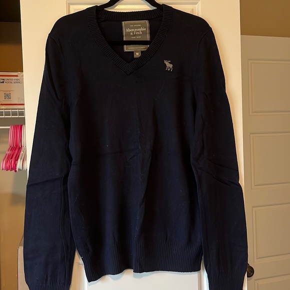 Abercrombie & Fitch - Vintage Mens Wool Sweater - Navy - Size Medium - EUC - Picture 5 of 6